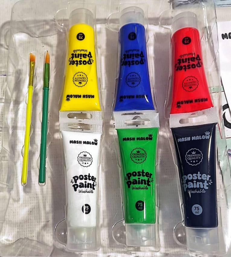 Coffret de Peinture Standard pour Filles Cadeau Anniversaire avec 10 Feuilles pour Dessiner et 2 pour Colorier